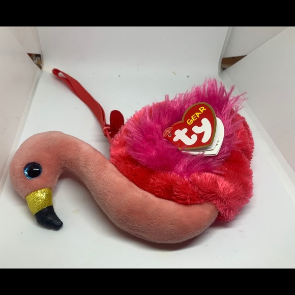 2018 Ty Gear Gilda Flamingo wrist coin purse - Picture 1 of 5